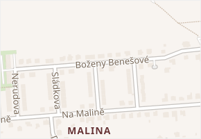 Boženy Benešové v obci Napajedla - mapa ulice