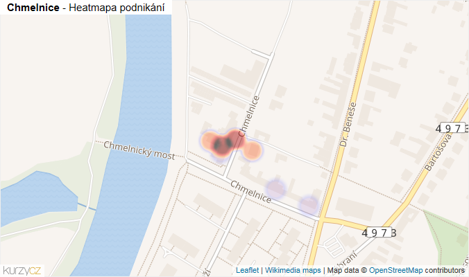 Mapa Chmelnice - Firmy v ulici.