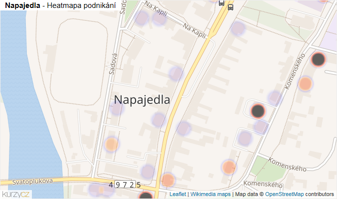 Mapa Napajedla - Firmy v části obce.