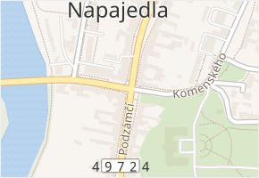 Podzámčí v obci Napajedla - mapa ulice
