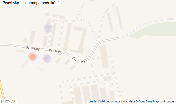 Mapa Prusinky - Firmy v ulici.