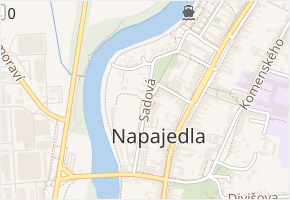 Sadová v obci Napajedla - mapa ulice