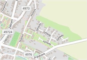 Výhledy v obci Napajedla - mapa ulice