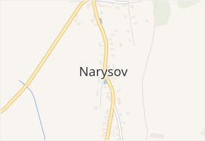 Narysov v obci Narysov - mapa části obce