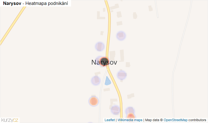 Mapa Narysov - Firmy v části obce.