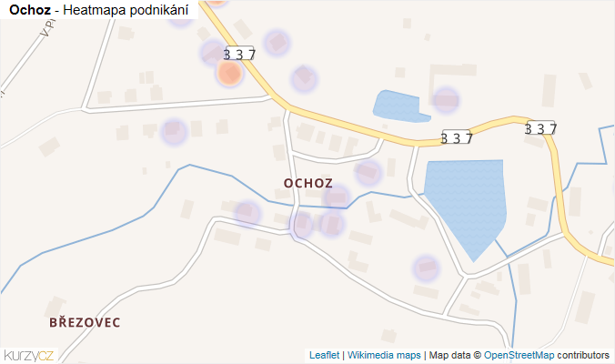 Mapa Ochoz - Firmy v části obce.