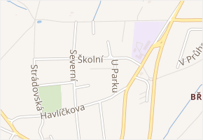 U Parku v obci Nasavrky - mapa ulice