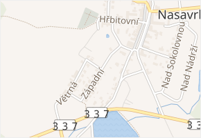 Západní v obci Nasavrky - mapa ulice