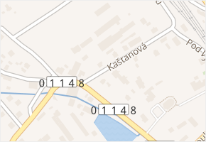 Kaštanová v obci Návsí - mapa ulice