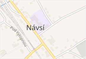 Návsí v obci Návsí - mapa části obce