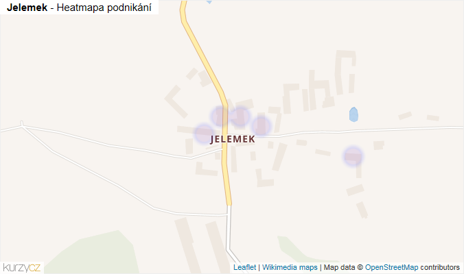 Mapa Jelemek - Firmy v části obce.