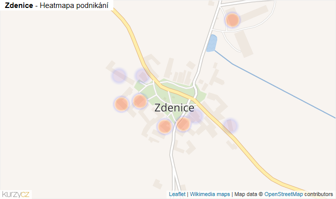 Mapa Zdenice - Firmy v části obce.