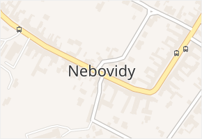 Nebovidy v obci Nebovidy - mapa části obce