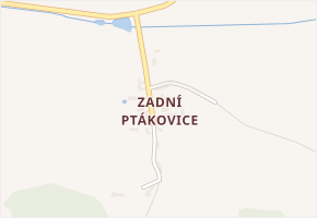 Zadní Ptákovice v obci Nebřehovice - mapa části obce