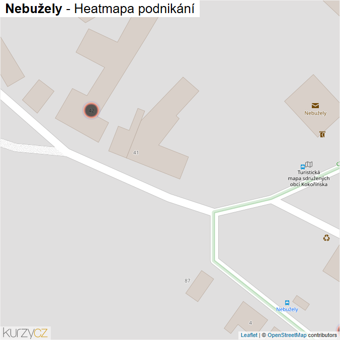 Mapa Nebužely - Firmy v obci.