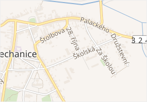 Školská v obci Nechanice - mapa ulice