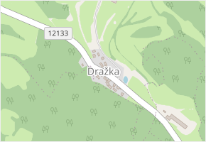 Dražka v obci Nechvalice - mapa části obce