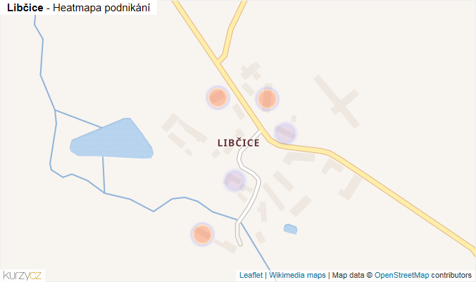 Mapa Libčice - Firmy v části obce.