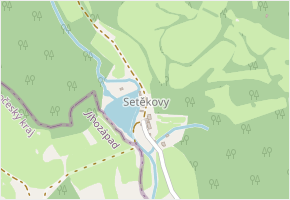 Setěkovy v obci Nechvalice - mapa části obce