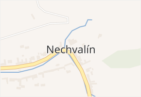 Nechvalín v obci Nechvalín - mapa části obce