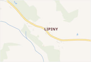 Lipiny v obci Nečín - mapa části obce