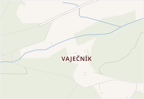 Vaječník v obci Nečín - mapa části obce