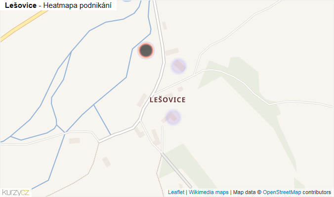 Mapa Lešovice - Firmy v části obce.