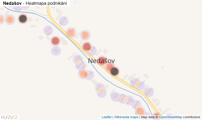 Mapa Nedašov - Firmy v části obce.
