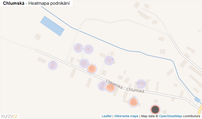 Mapa Chlumská - Firmy v ulici.