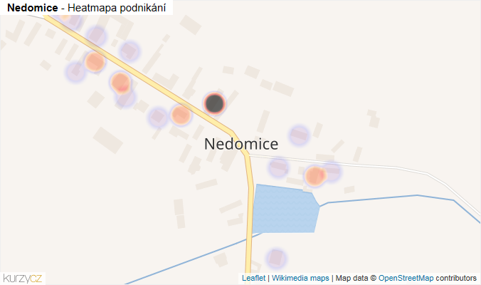 Mapa Nedomice - Firmy v části obce.