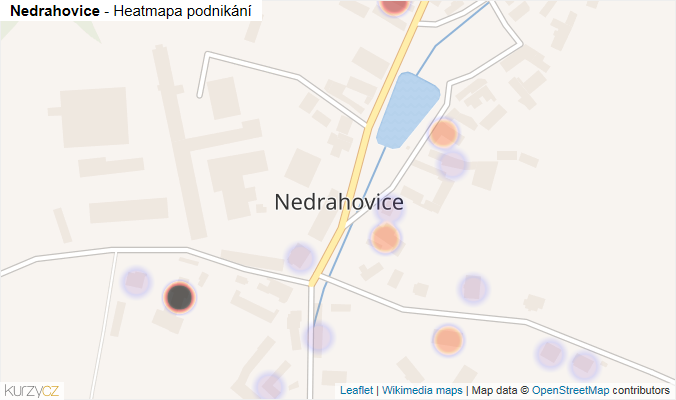 Mapa Nedrahovice - Firmy v části obce.