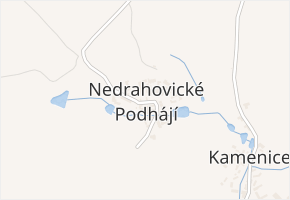 Nedrahovické Podhájí v obci Nedrahovice - mapa části obce