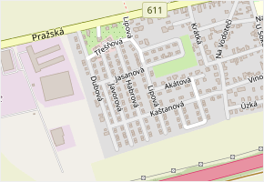 Habrová v obci Nehvizdy - mapa ulice