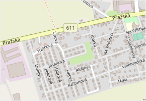 Jasanová v obci Nehvizdy - mapa ulice