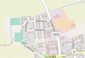 Kubišova v obci Nehvizdy - mapa ulice