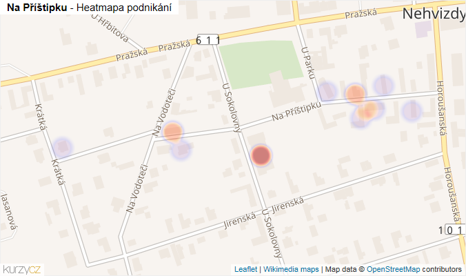 Mapa Na Příštipku - Firmy v ulici.
