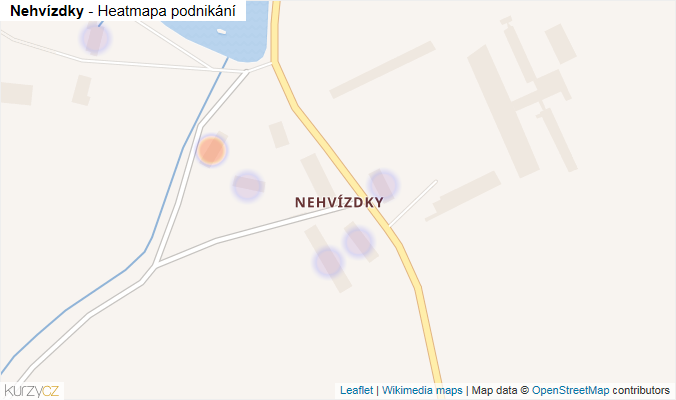 Mapa Nehvízdky - Firmy v části obce.
