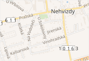 U Sokolovny v obci Nehvizdy - mapa ulice