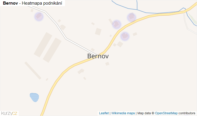 Mapa Bernov - Firmy v části obce.