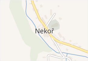 Nekoř v obci Nekoř - mapa části obce