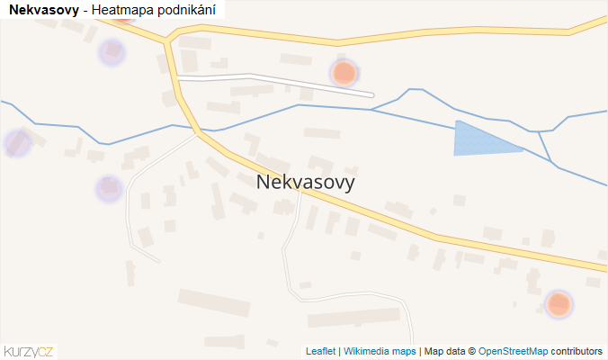Mapa Nekvasovy - Firmy v části obce.