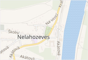 Na vinici v obci Nelahozeves - mapa ulice