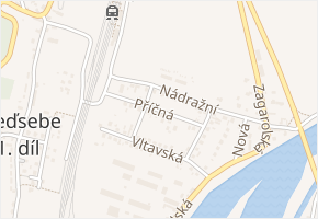 Příčná v obci Nelahozeves - mapa ulice