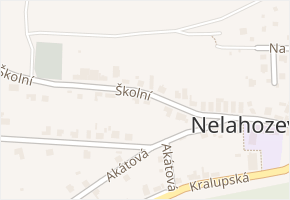 Školní v obci Nelahozeves - mapa ulice