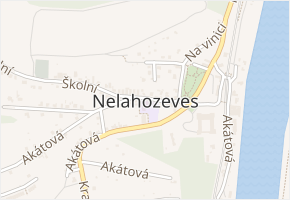 U Kostela v obci Nelahozeves - mapa ulice
