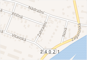 Zahradní v obci Nelahozeves - mapa ulice