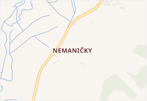 Nemaničky v obci Nemanice - mapa části obce