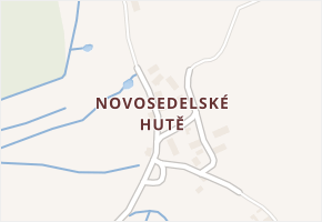 Novosedelské Hutě v obci Nemanice - mapa části obce