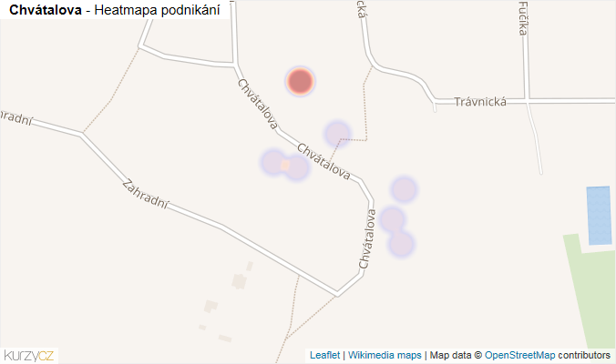 Mapa Chvátalova - Firmy v ulici.