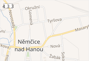 Jablonského v obci Němčice nad Hanou - mapa ulice